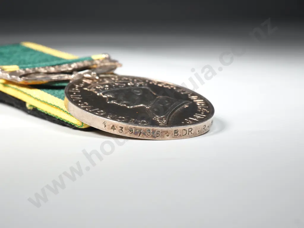 King George VI Efficiency Medal to 1439786 Bdr R H Beckett R.A.  Image 1++