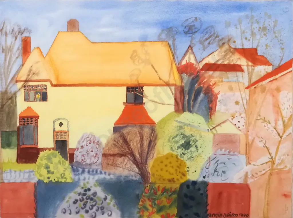 Annie Baird. 1990. Melville Street, Dunedin. Watercolour. Image 1++