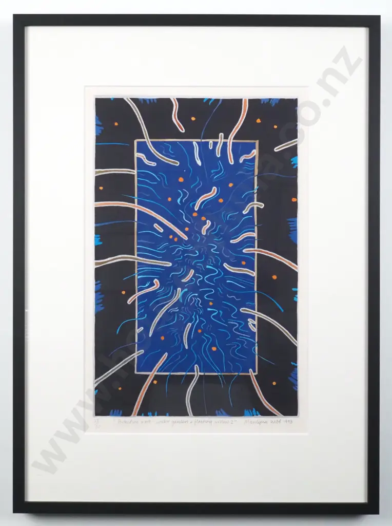 Marilynn Webb. 1993. Protection Work - Water Garden & Floating Willow 2. Limited Edition. Handcoloured Lithograph 28/30. Image 1++