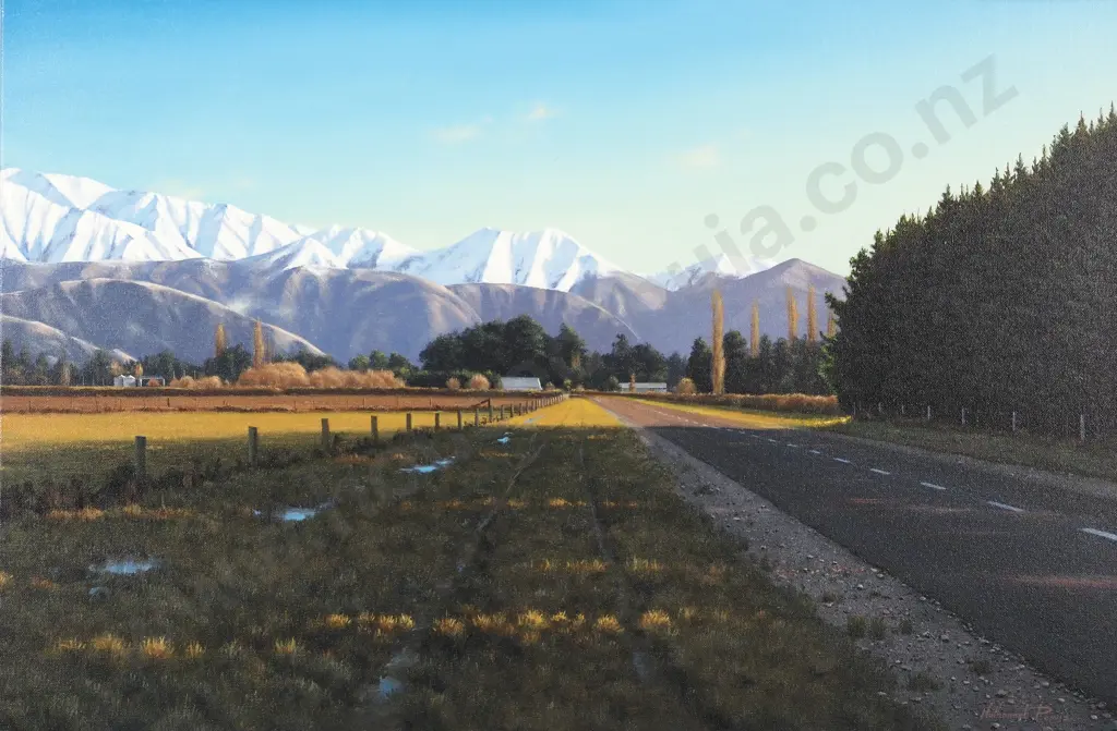 Nathanael Provis. Landscape. Oil on Canvas Diptych. Image 1++