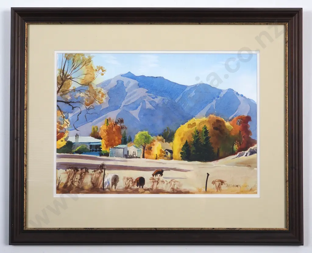 A.A. Deans. 2003. Omarama Autumn. Watercolour. Image 1++