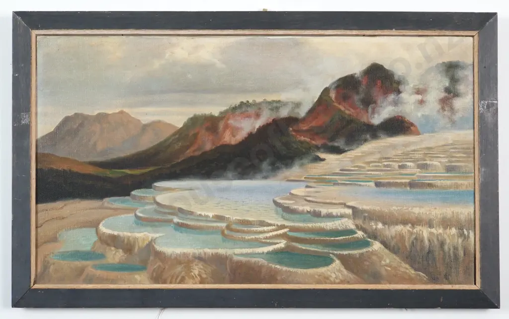 The Pink & White Terraces. Oil On Canvas. Image 1++