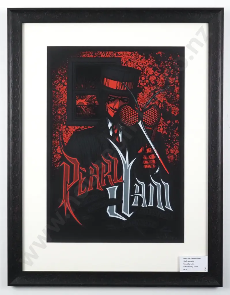 Pearl Jam Concert Salt Lake City. 2009. Silk Screen-print Poster. Image 1++