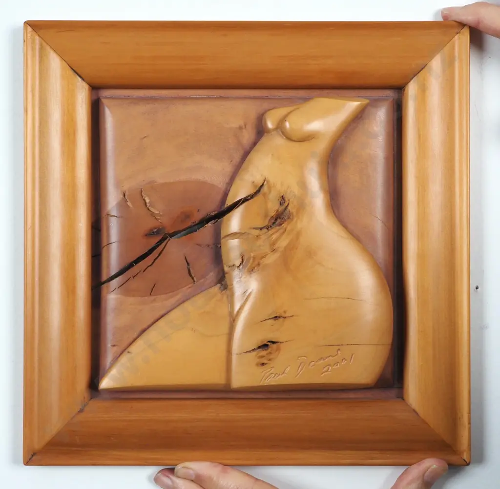 Paul Deans.  2001. Female Torso. Wooden Sculpture. Image 1++