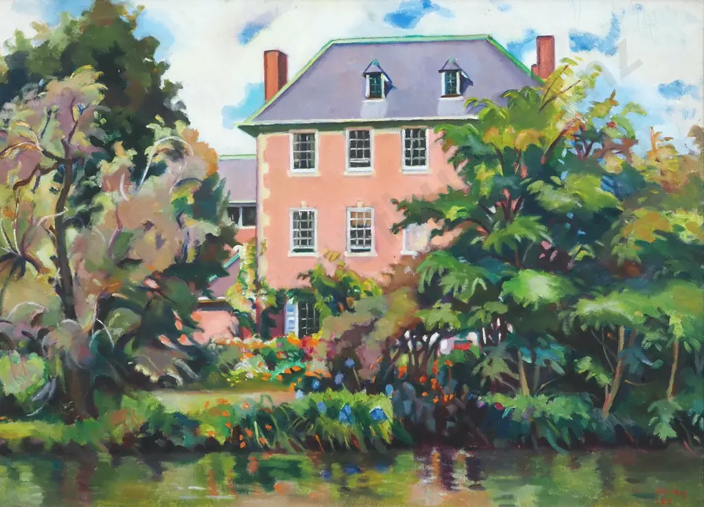 Shirley Lee. Jacobs House, Christ College. Oil On Board. Image 1++