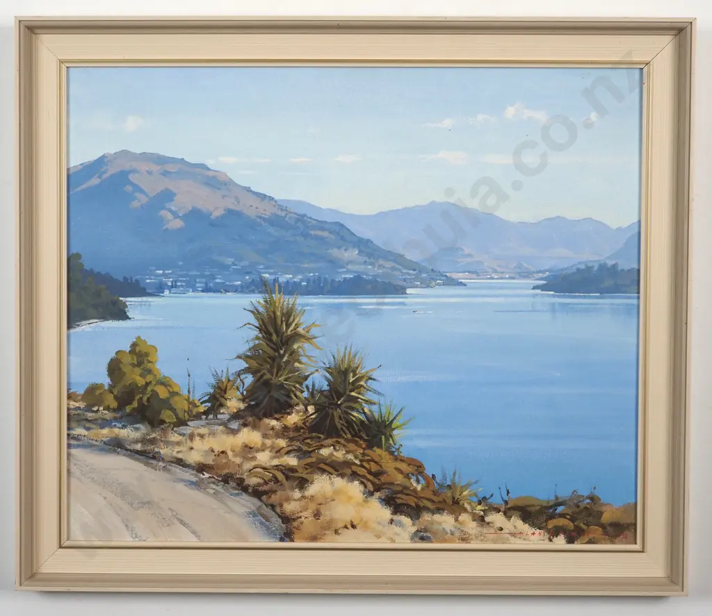 Alan D. Cooke. 1973. January Morning. Lake Wakitipu, Queenstown. Oil On Board. Image 1++