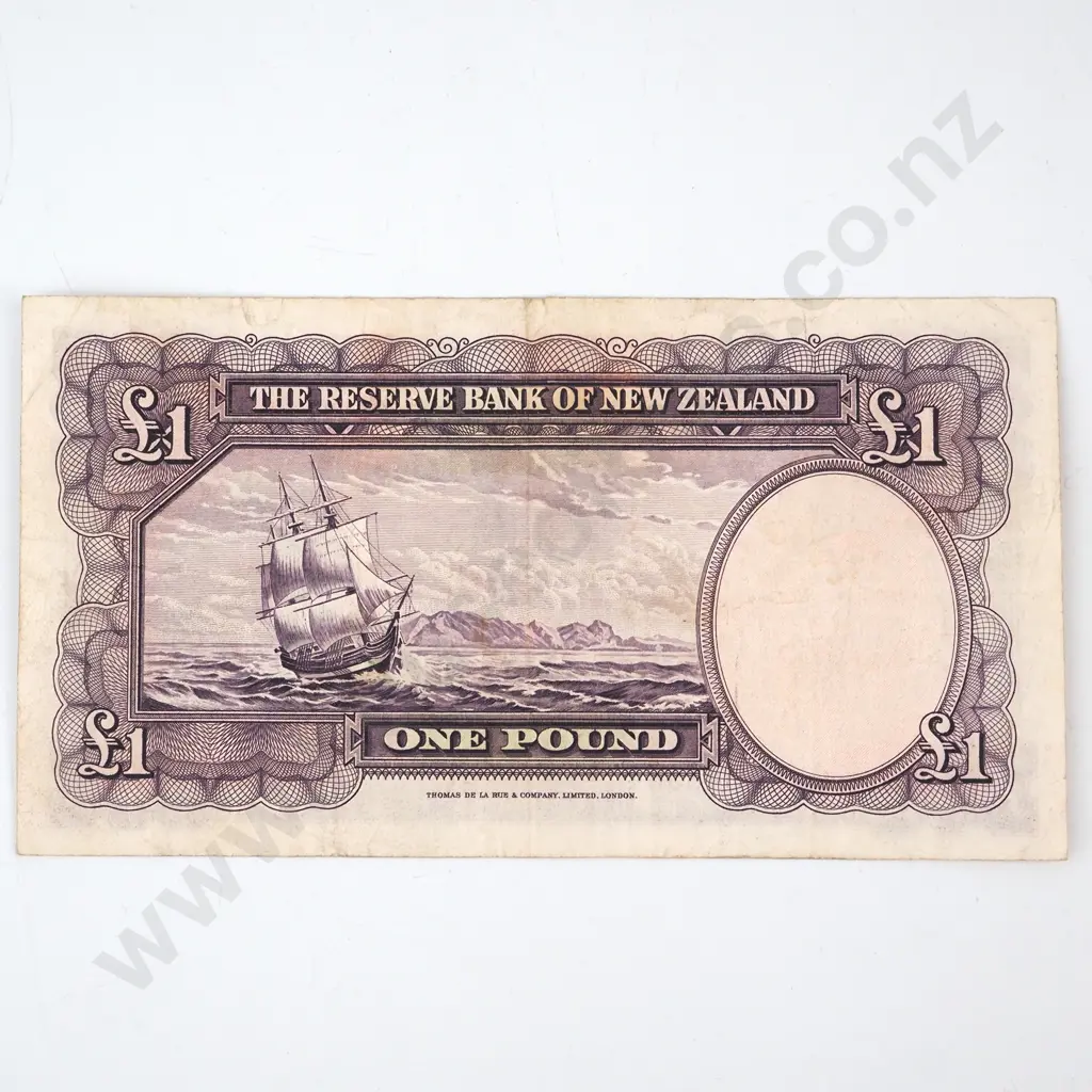ONE POUND, HANNA SIGNATURE, SERIAL U OVER 54 348584( LAST PREFIX OF TYPE ), FINE, C.V. $250 Image 1++