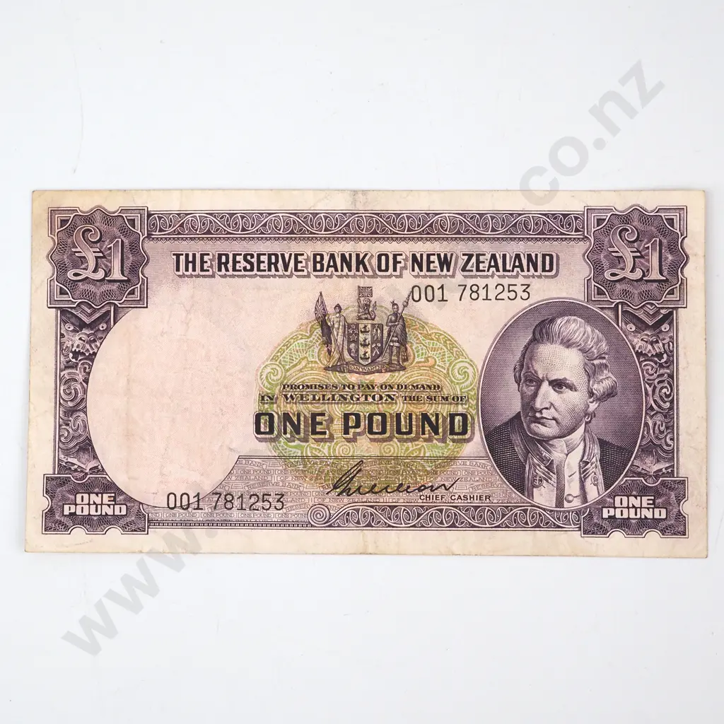 ONE POUND, WILSON  SIGNATURE, SERIAL 001 781253 ( FIRST PREFIX OF TYPE ), FINE, C.V. $220 Image 1++