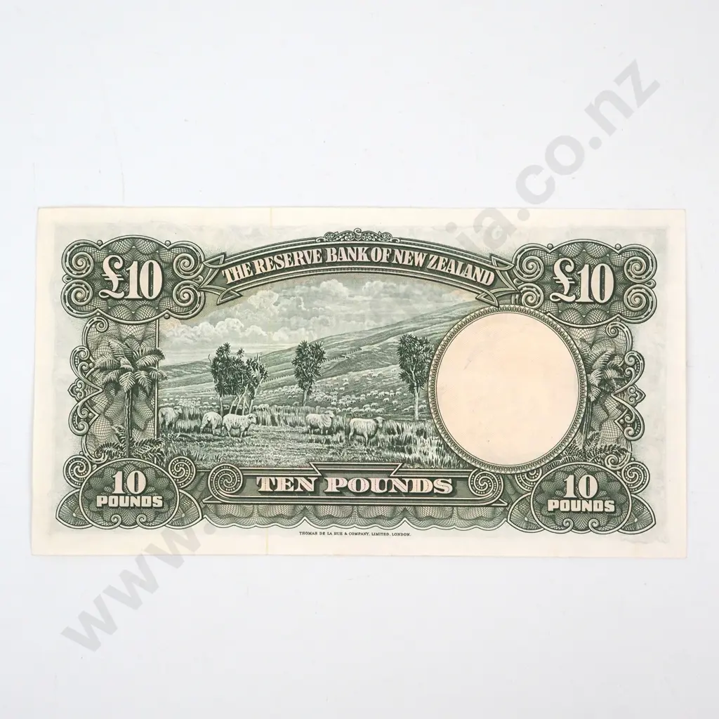 TEN POUNDS, FLEMING SIGNATURE, SERIAL AL 398351, EXTREMELY FINE, C.V. $500 Image 1++