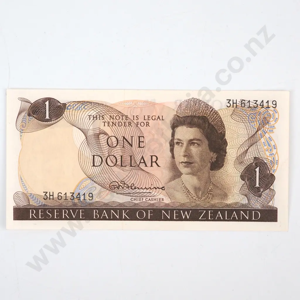 FLEMING SIGNATURE, SERIAL 3H 613419 ( LAST PREFIX OF TYPE ), UNCIRCULATED, C.V. $325 Image 1++