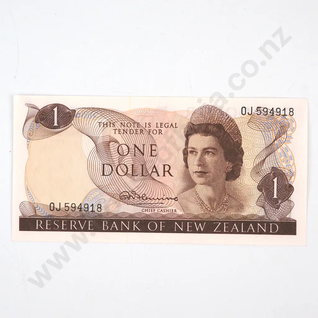 FLEMING SIGNATURE, SERIAL 0J 594918,  EXTREMELY FINE, C.V. $40 Image 1++