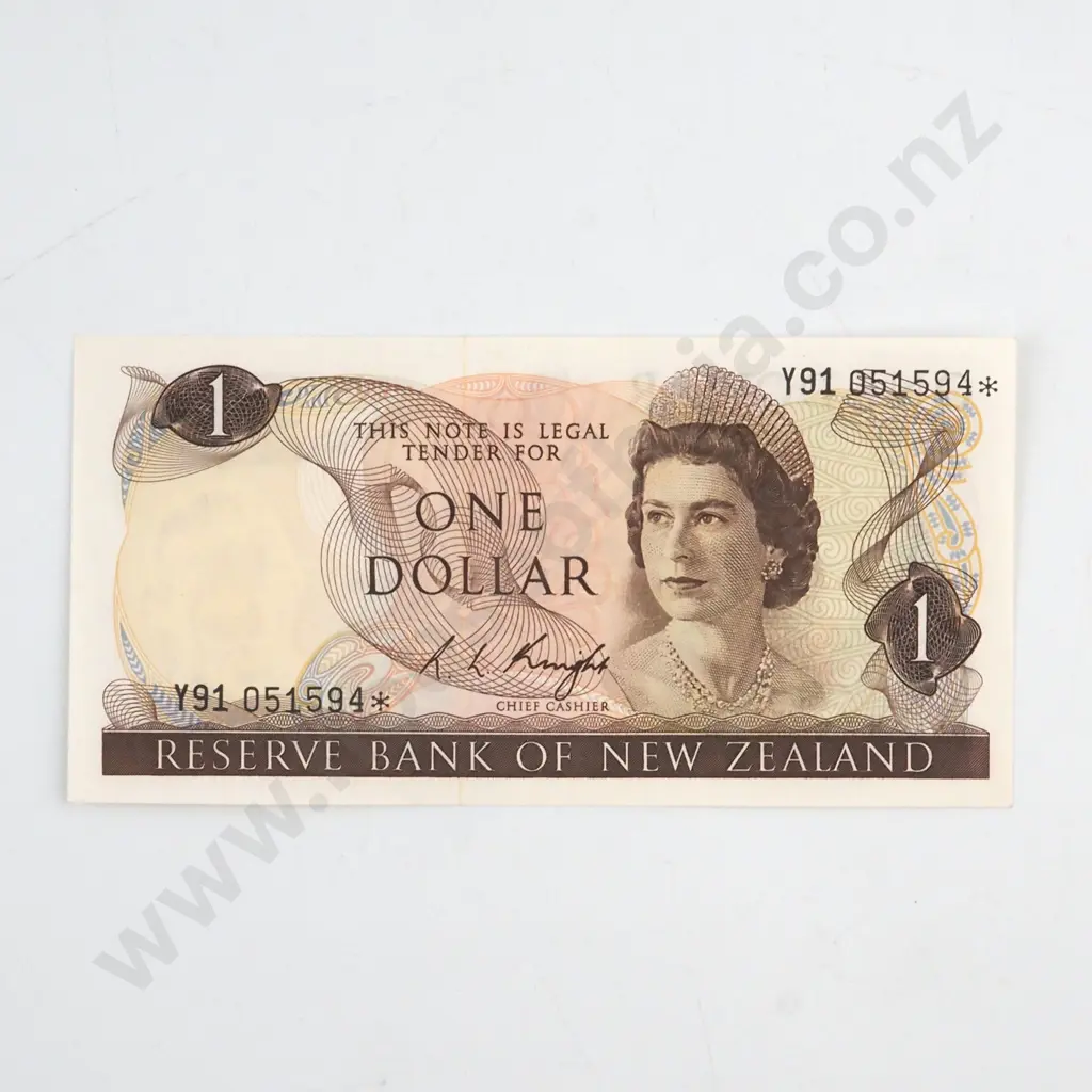 KNIGHT SIGNATURE, SERIAL Y91 051594*,  UNCIRCULATED, C.V. $45 Image 1++