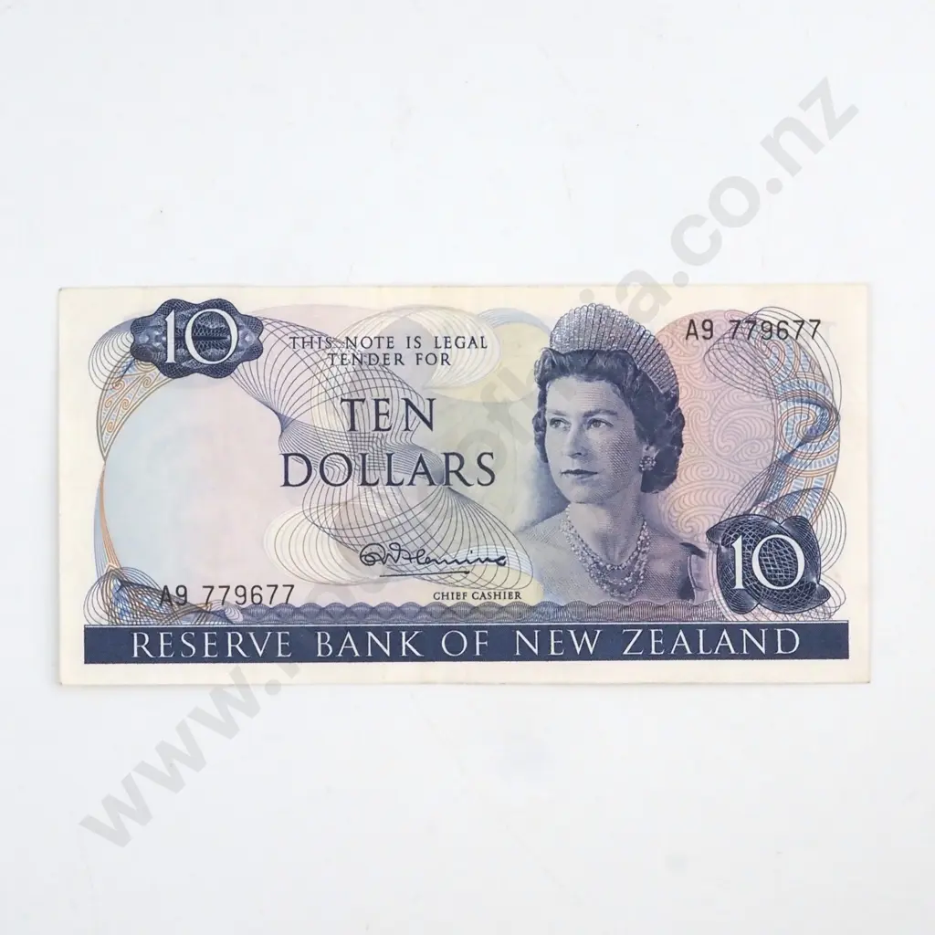 FLEMING SIGNATURE, SERIAL A9 779677,  VERY FINE, C.V. $70 Image 1++