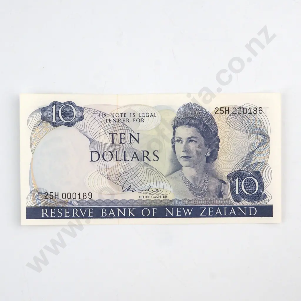 HARDIE TYPE 1 SIGNATURE, SERIAL 25H 000189 ( LOW NUMBER ) ( FIRST PREFIX OF SIGNATURE ), UNCIRCULATED, C.V. $350 Image 1++
