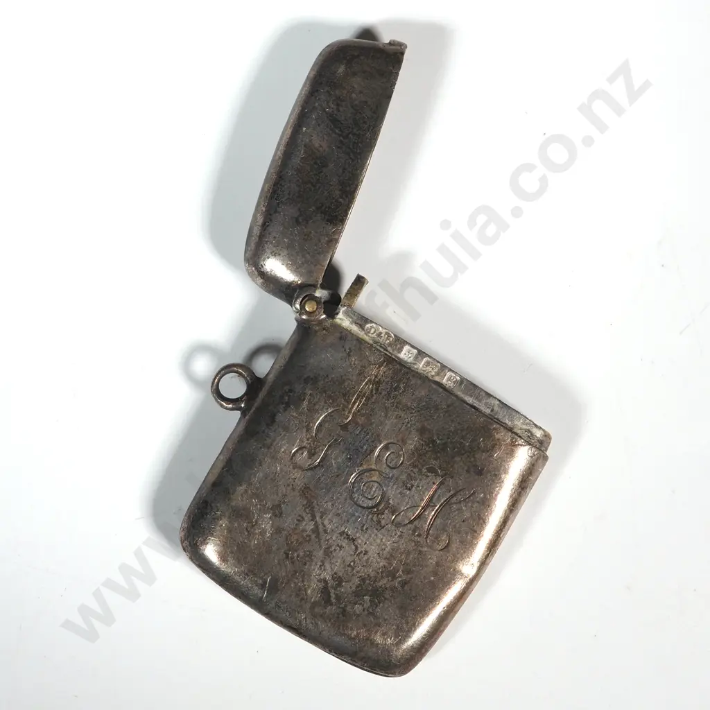 Antique Sterling Silver Vesta Case Image 1++