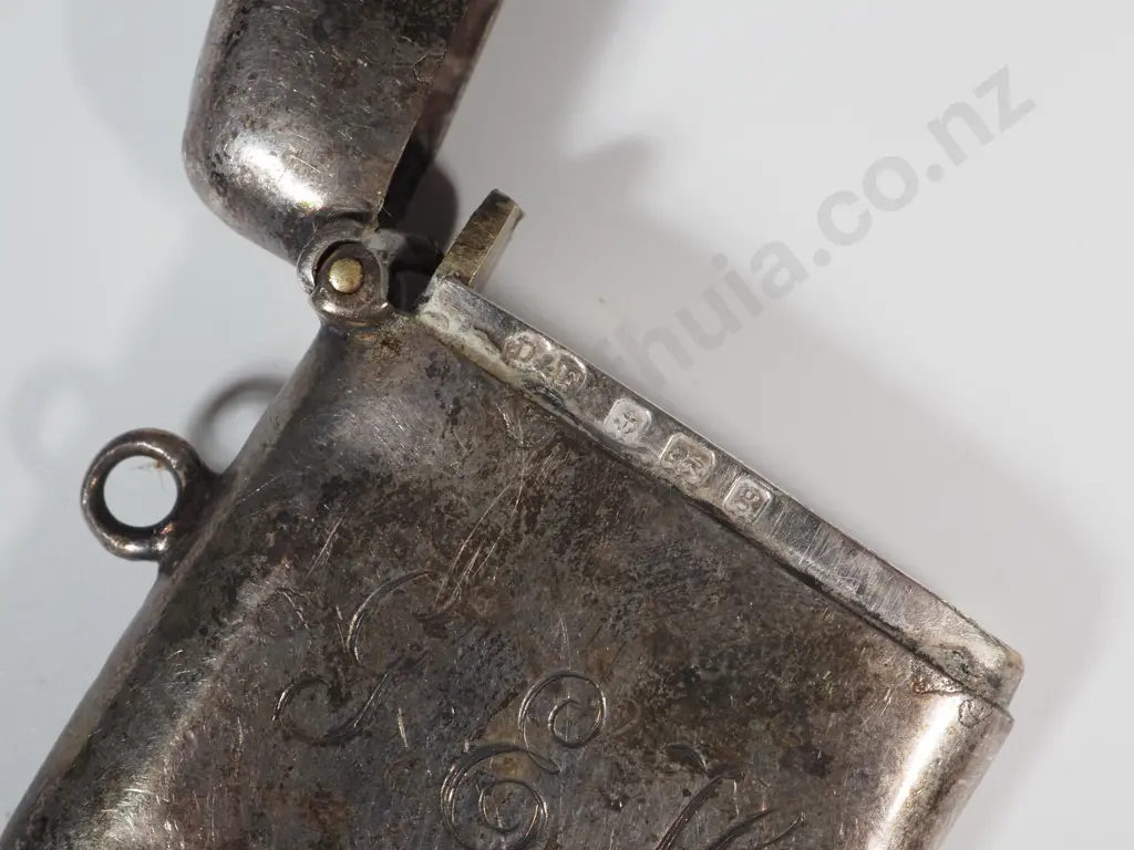 Antique Sterling Silver Vesta Case Image 1++