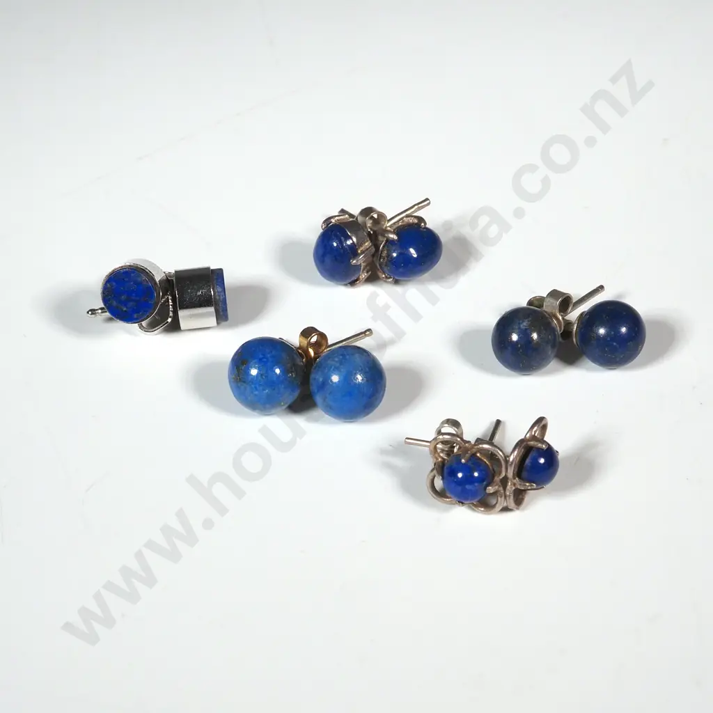 Five Pairs of Lapis Lazuli Earrings Image 1++