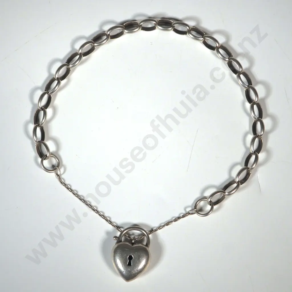 Sterling Silver Heart Locket Bracelet Image 1++