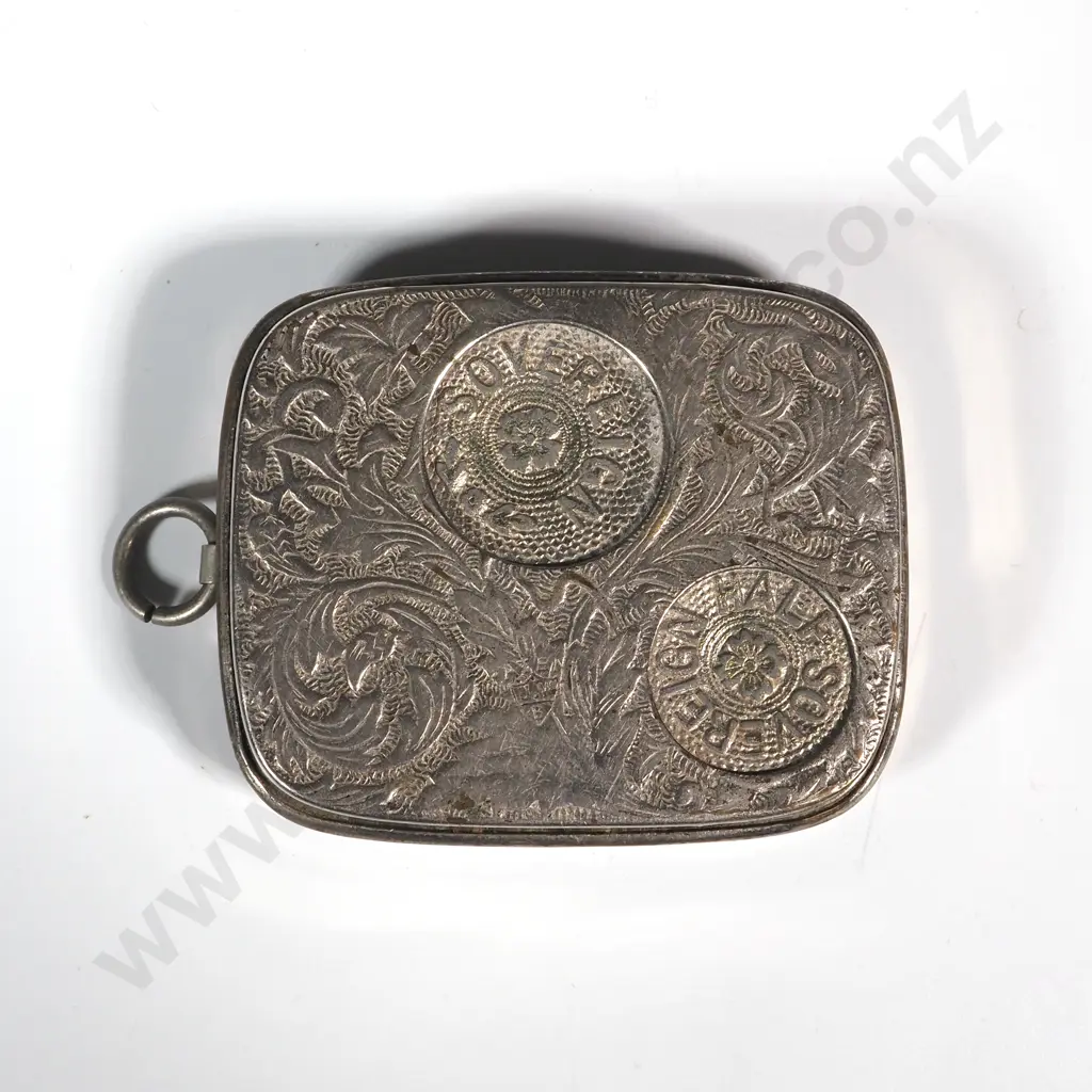 Vintage White Metal Coin Case. Image 1++