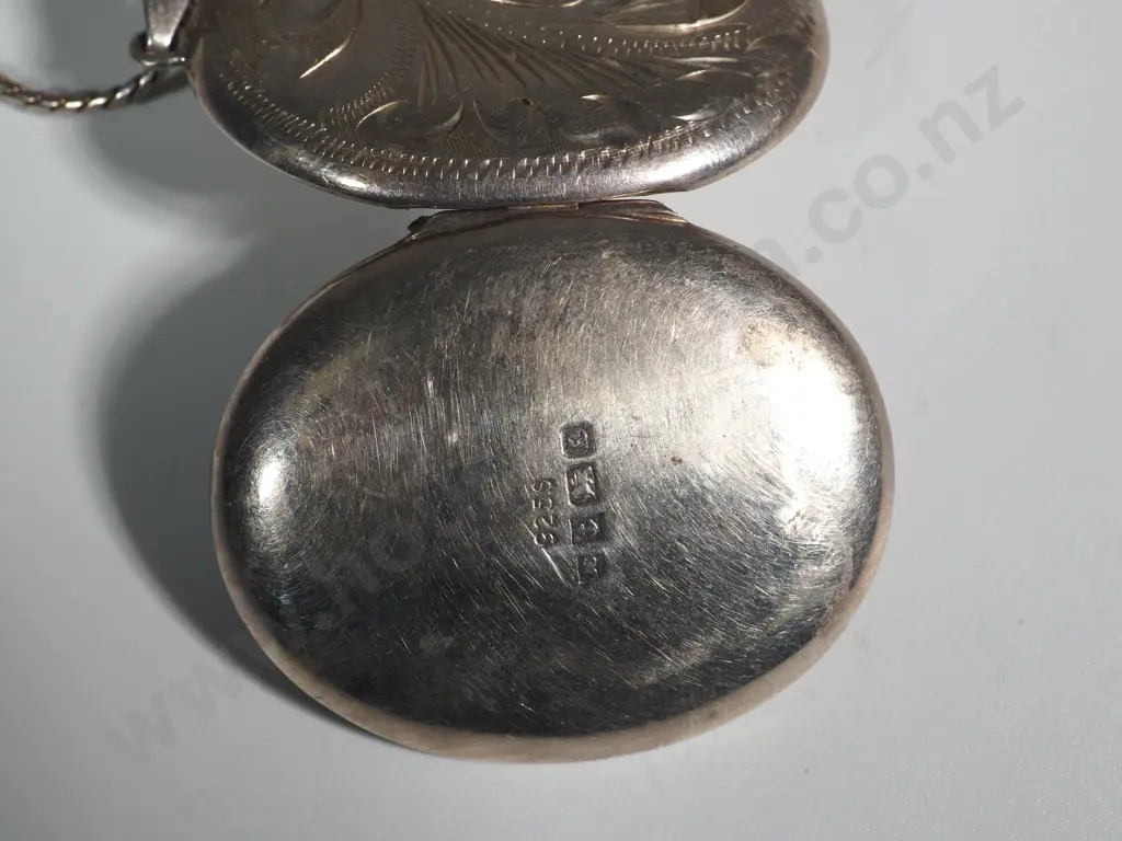 Sterling Silver Locket Birmingham on Sterling chain Image 1++