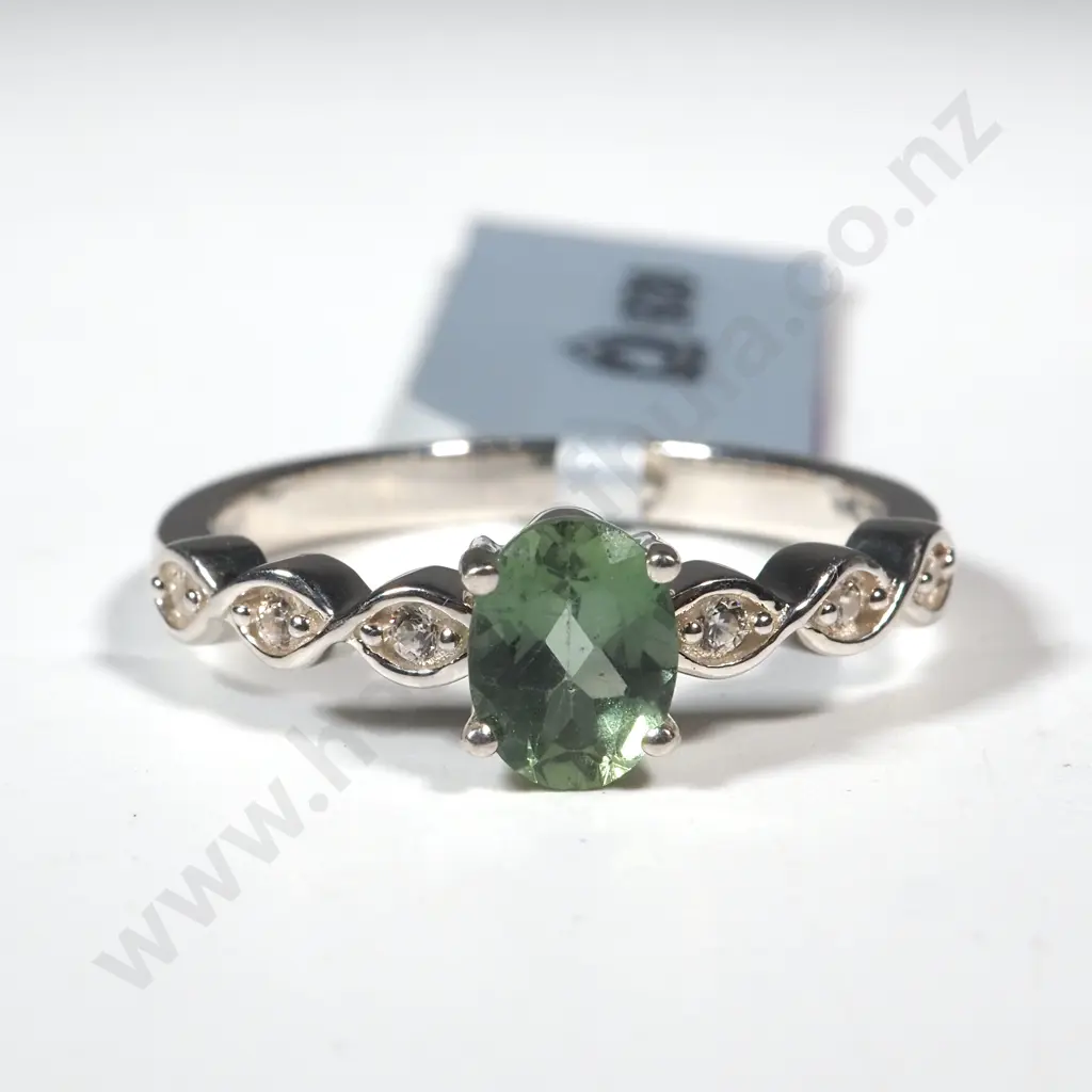 Sterling Silver & Greenstone Ring  Image 1++