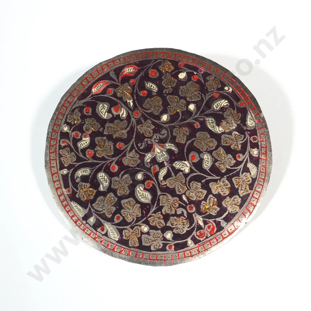 Silver & Enamel Persian Style Brooch. Image 1++