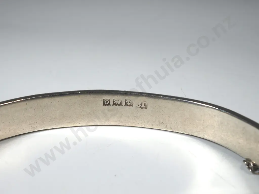 Two Sterling Silver Hinged Bracelets A/F Image 1++