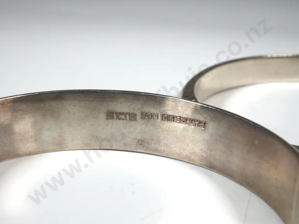 Two Sterling Silver Hinged Bracelets A/F Image 1++