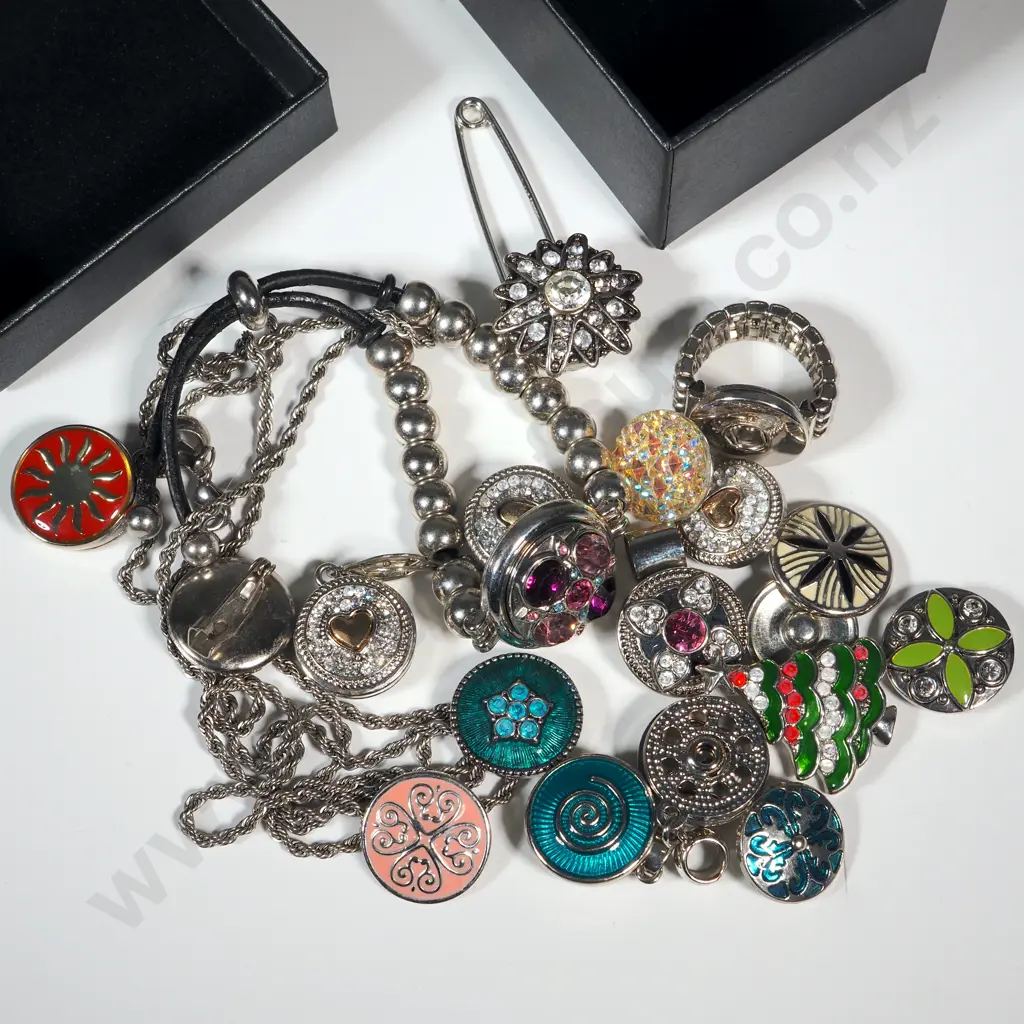 Box Of Costume Jewellery to Include Pendant, Earrings, Bracelet, Ring Etc.  Image 1++