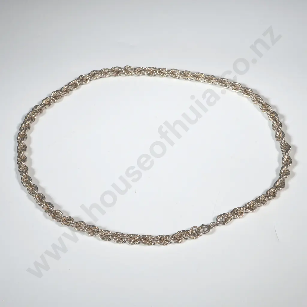 Sterling Silver Rope Necklace Image 1++
