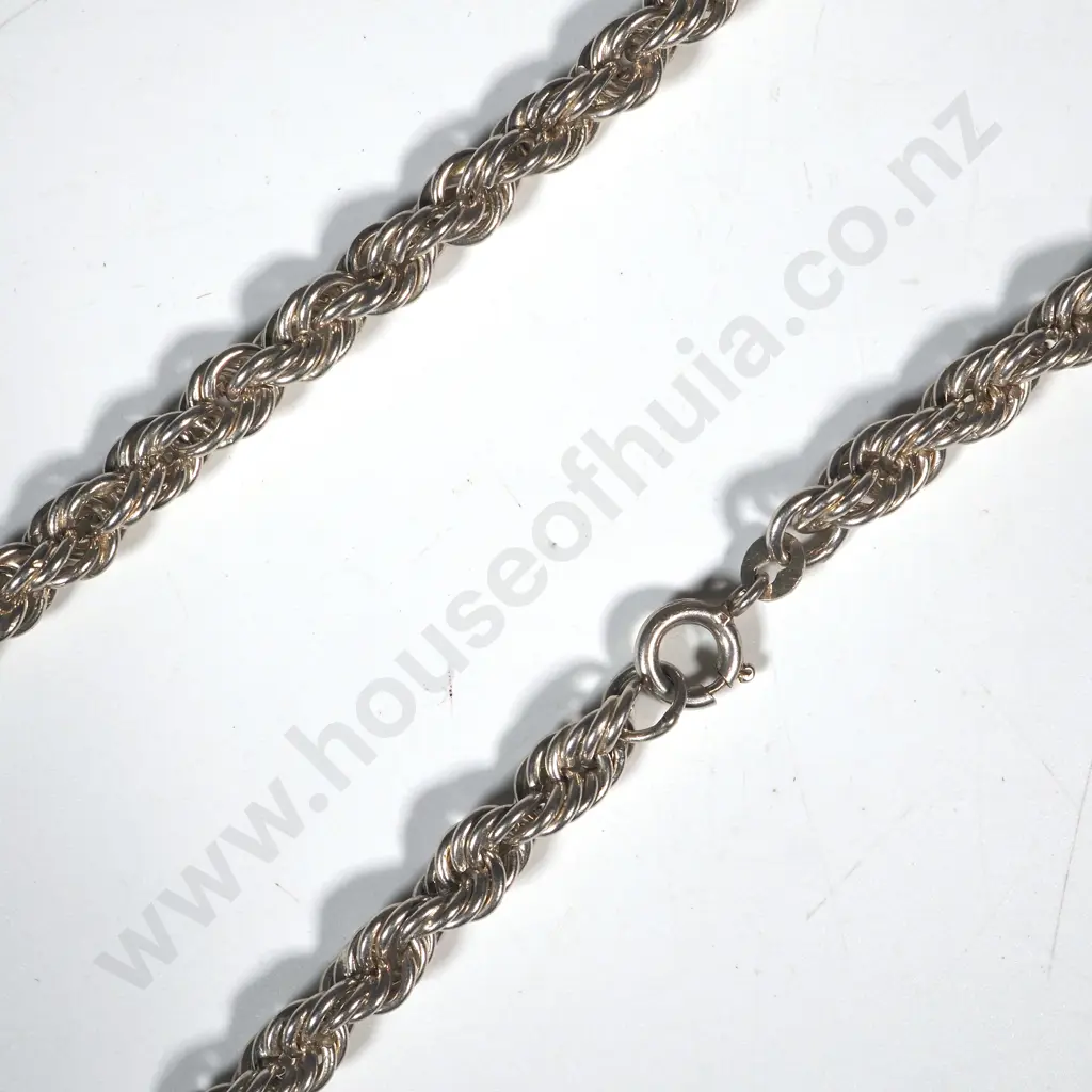 Sterling Silver Rope Necklace Image 1++
