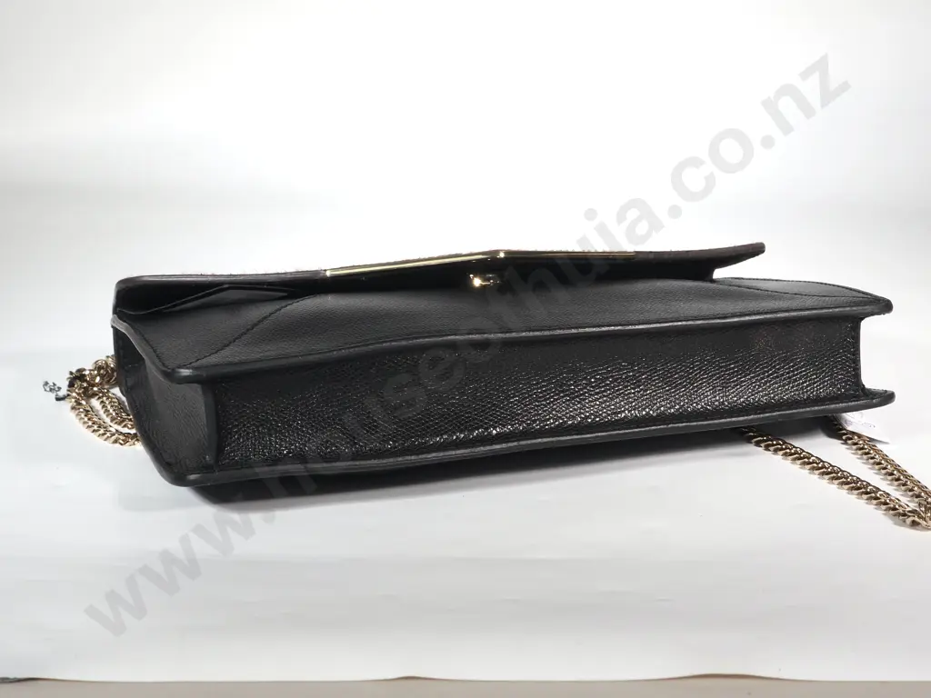 Furla Clutch w/ Chain & Leopard Cow Skin Flap Image 1++