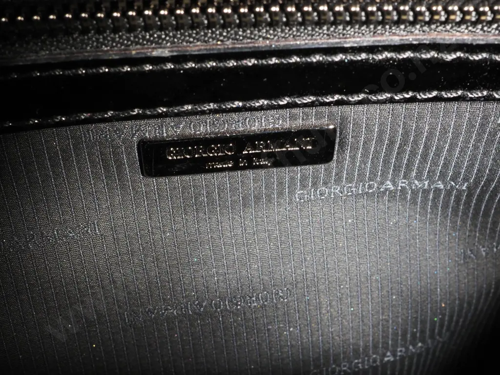 Giorgio Armani Patent Leather Rope Style Handle Handbag Image 1++