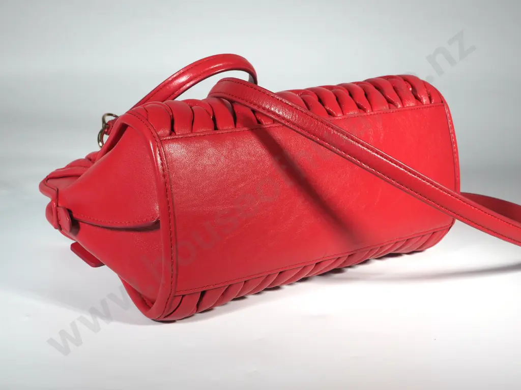 COACH Mini Nolita Satchel Gathered Leather in Red Image 1++