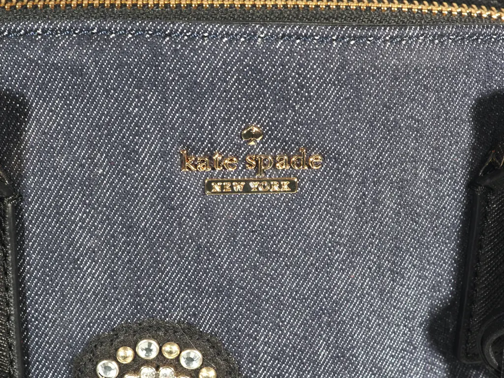 Kate Spade Jeweled Denim Handbag Image 1++