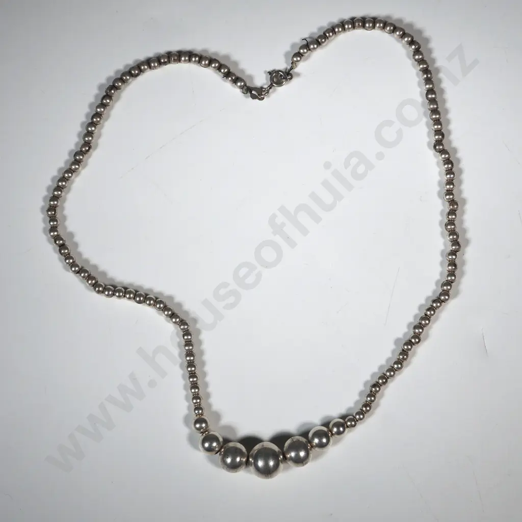 Sterling Silver Graduated Necklace  Image 1++