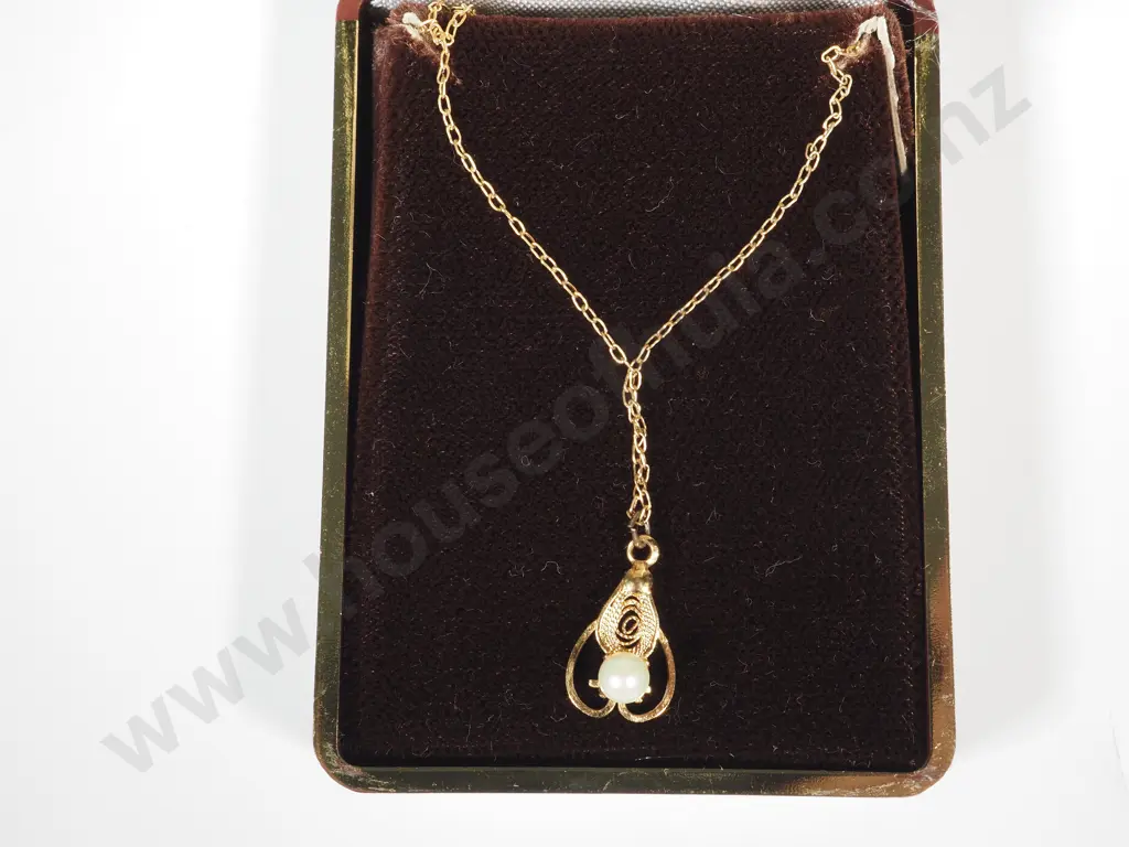 Corocraft Sterling Silver & Gold Plated Cultured Pearl Pendant  Image 1++