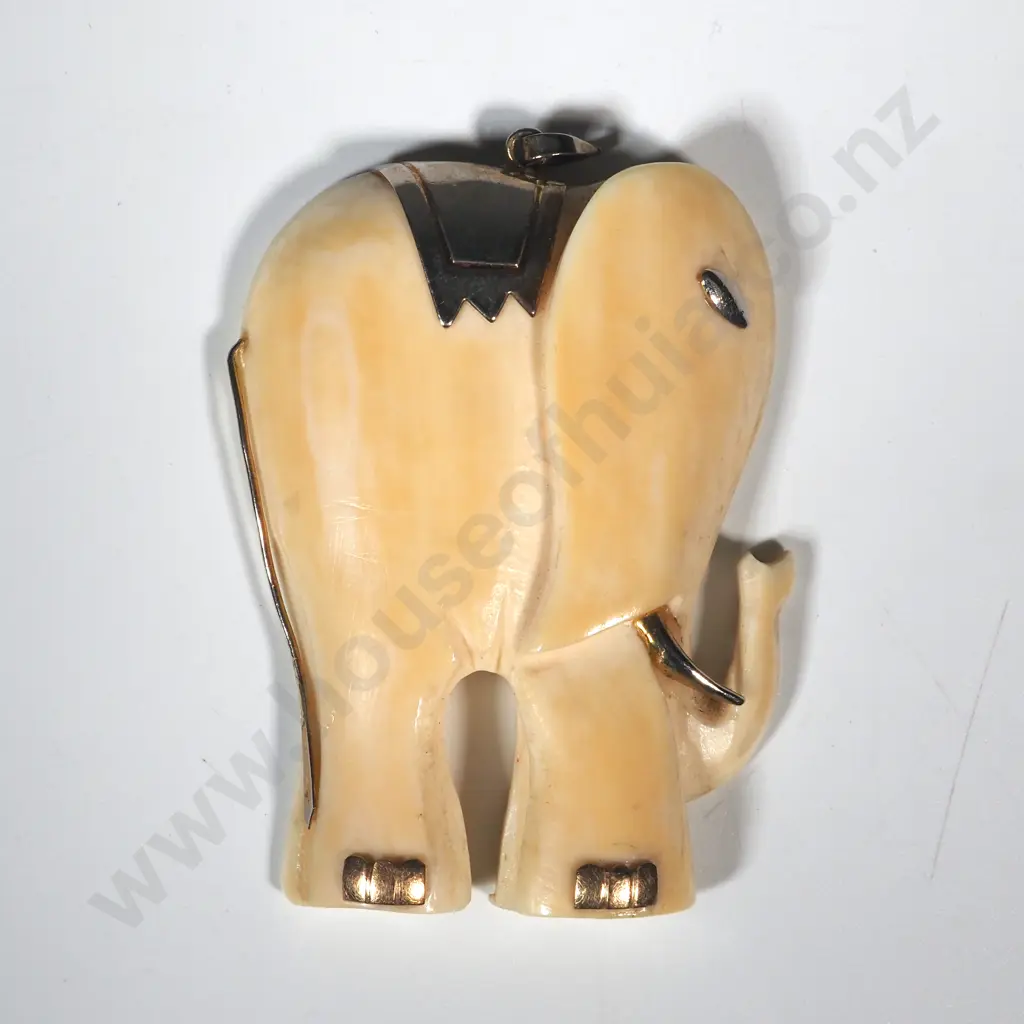 Ivory Pendant in The Form Of An Elephant  Image 1++
