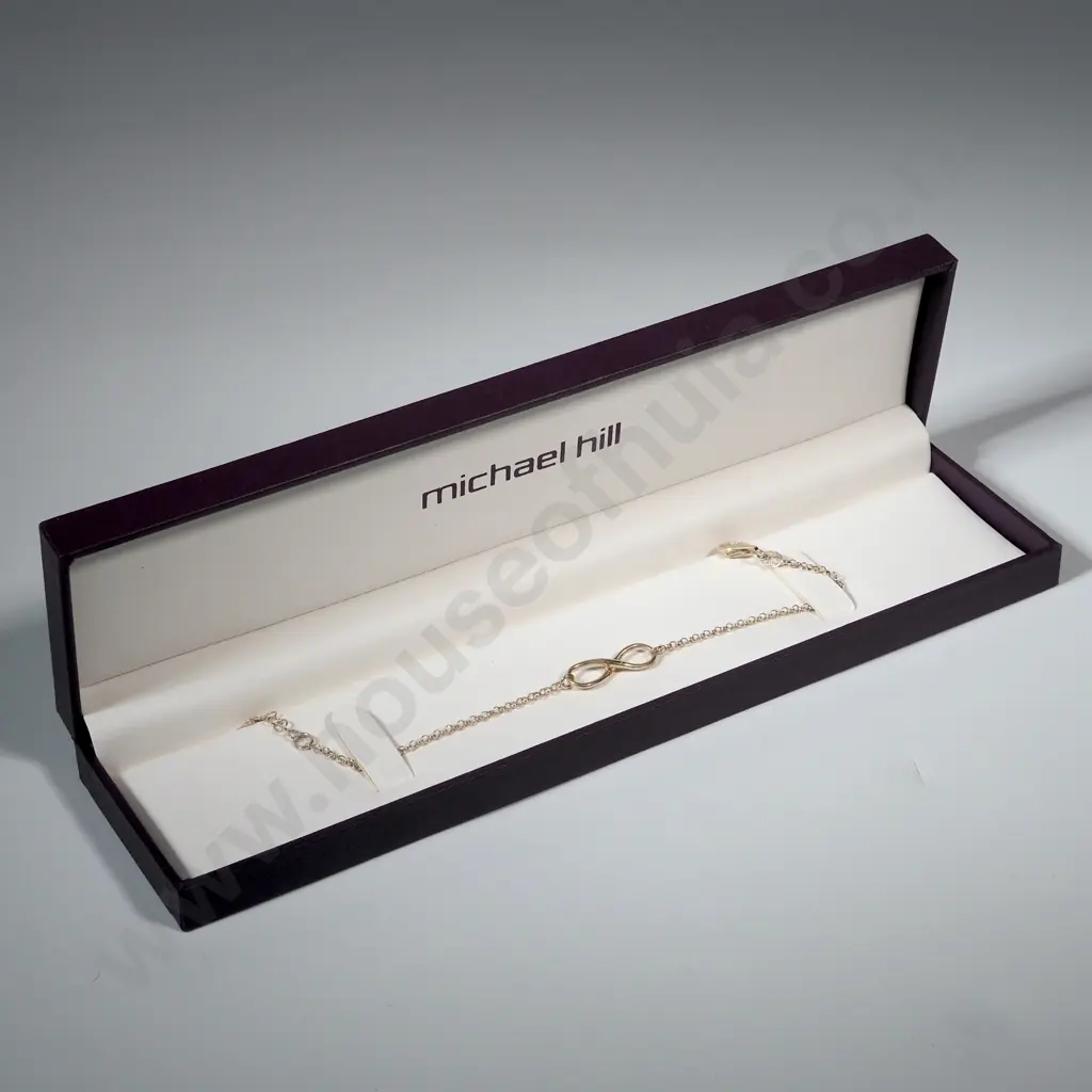 Sterling Silver Infinity Chain Bracelet In Original Michael Hill Box Image 1++