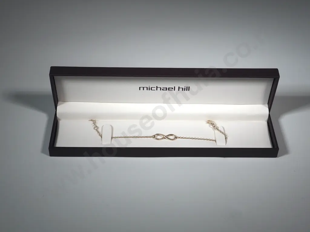 Sterling Silver Infinity Chain Bracelet In Original Michael Hill Box Image 1++