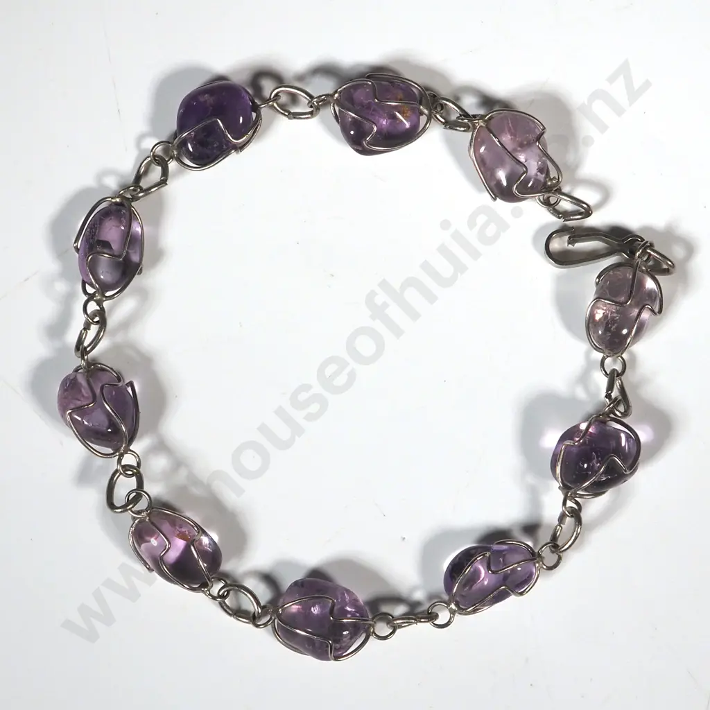 Amethyst Wire Wrapped Bracelet Image 1++
