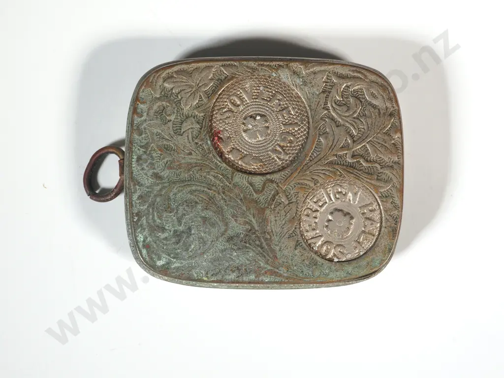 Vintage White Metal Coin Case. Image 1++