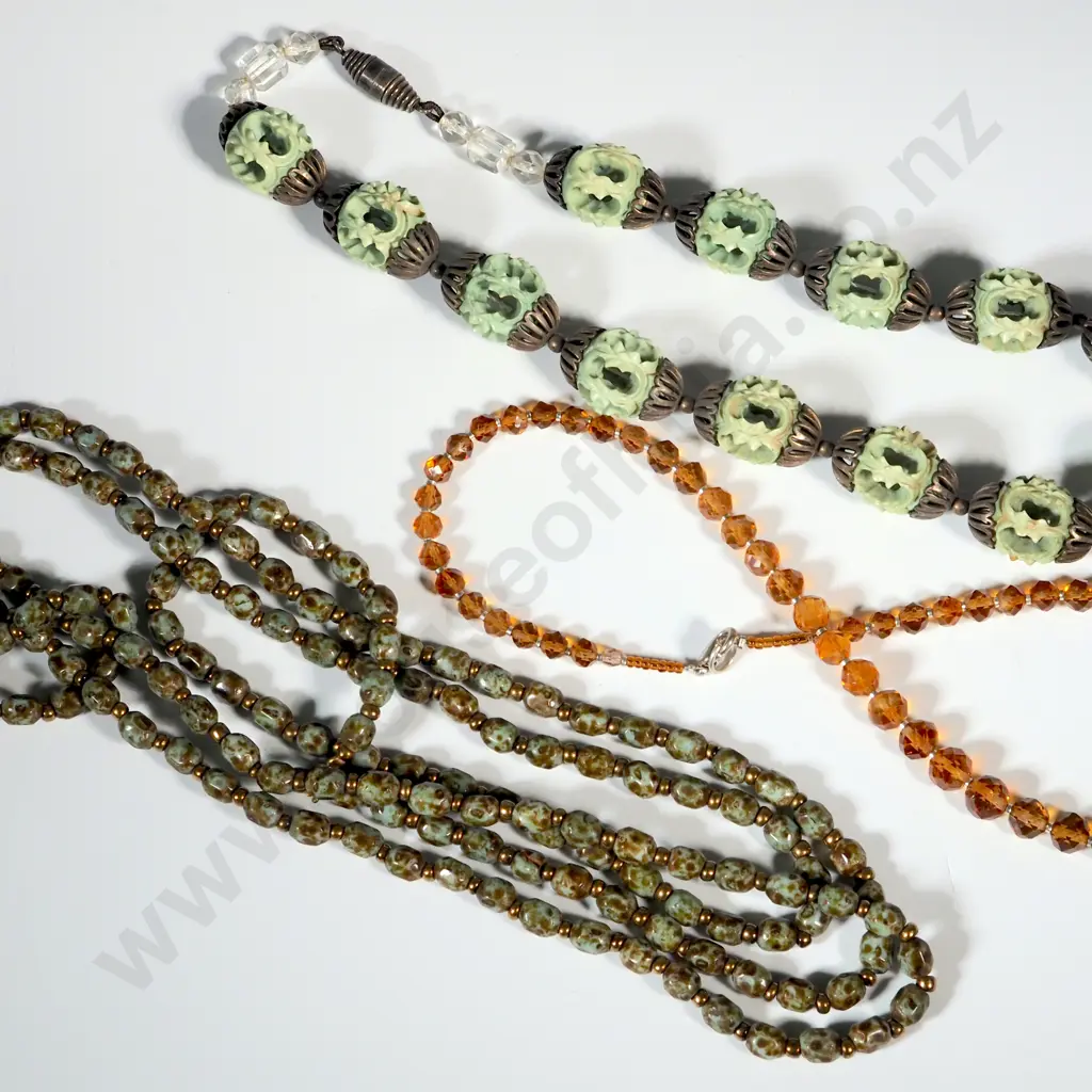 Three Vintage Costume Necklaces Image 1++