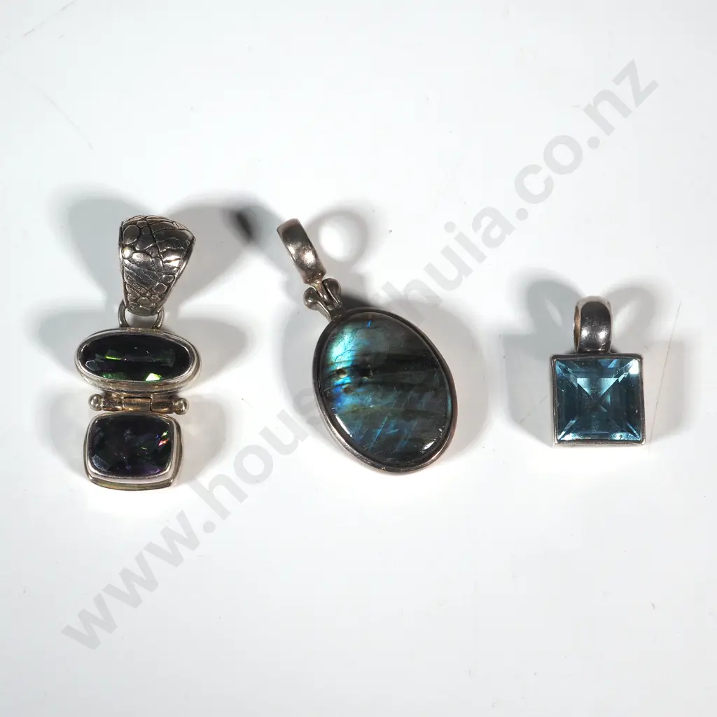 Three Sterling Silver Pendants Image 1++