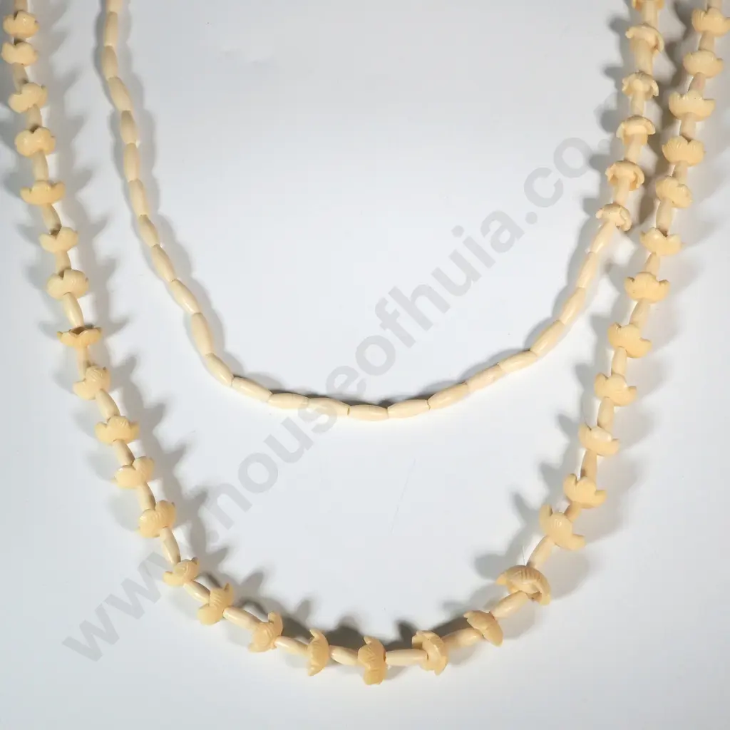 Vintage Long Ivory Necklace Image 1++