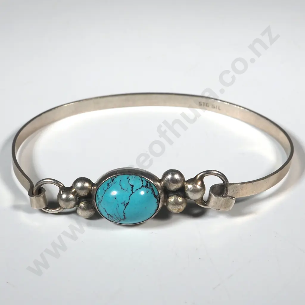 Sterling Silver Childs Turquoise Bracelet Image 1++