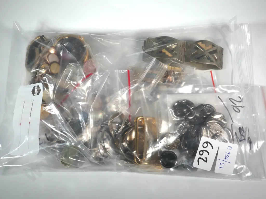 Large Quantity Of Costume Jewellery Including a Bracelet with Paua Shell Inset, Single Earrings, Studs, Watch Straps etc Image 1++