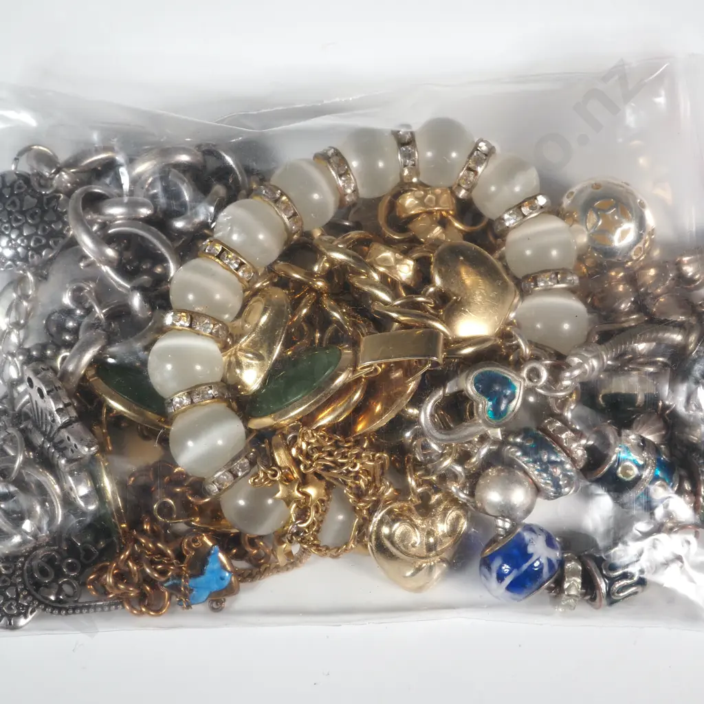 Quantity Of Costume Jewellery Bracelets Including A Pandora Style Charm Bracelet Image 1++