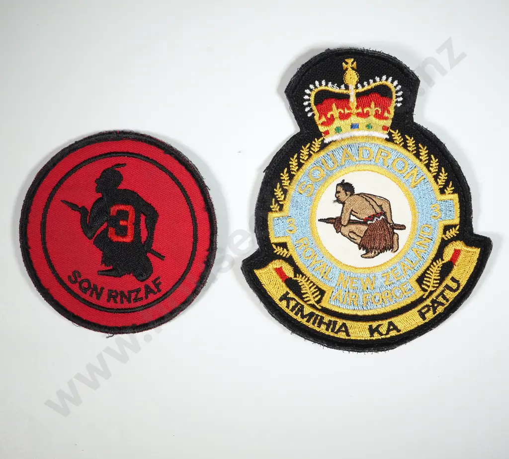 Two RNZAF Three Squadron Patches. Image 1++