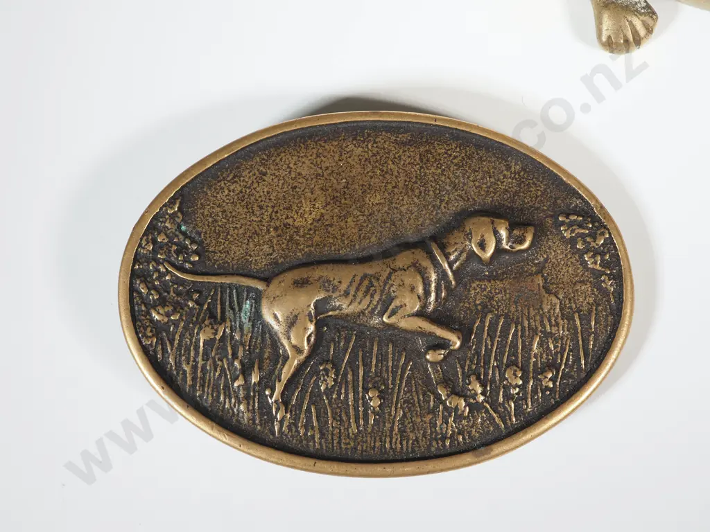 Two Small Crocodile Nut Crackers & An Oval Belt Buckle With Embossed Pointer In An Oval  Image 1++